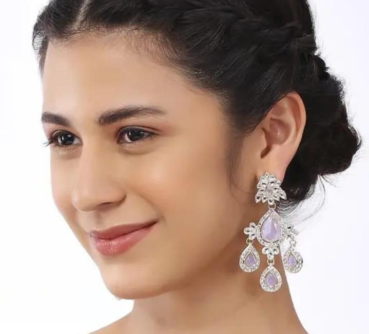 Crystal Light Purple Earring
