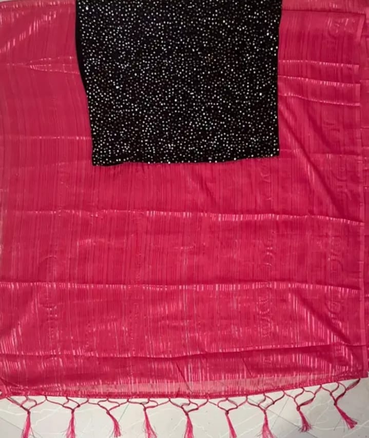 Marble Georgette Party Wear Saree with Separate Shiny Blouse