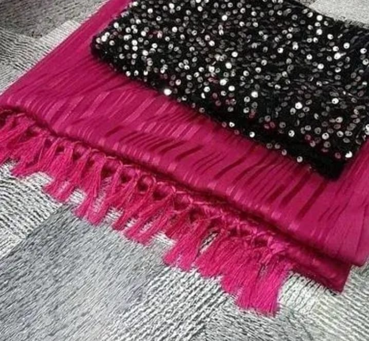 Marble Georgette Party Wear Saree with Separate Shiny Blouse