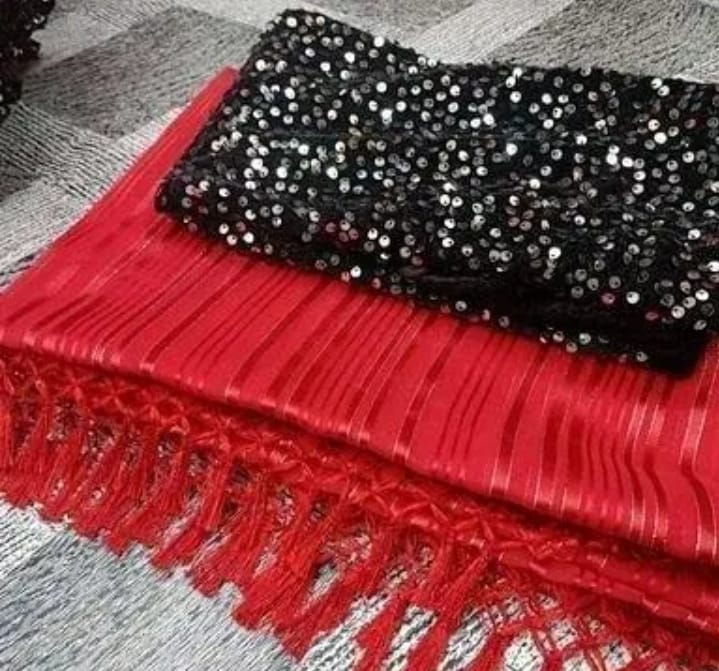 Marble Georgette Party Wear Saree with Separate Shiny Blouse