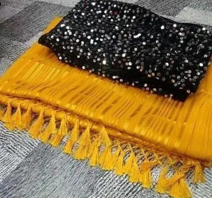 Marble Georgette Party Wear Saree with Separate Shiny Blouse