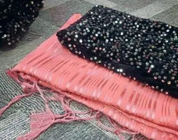 Marble Georgette Party Wear Saree with Separate Shiny Blouse