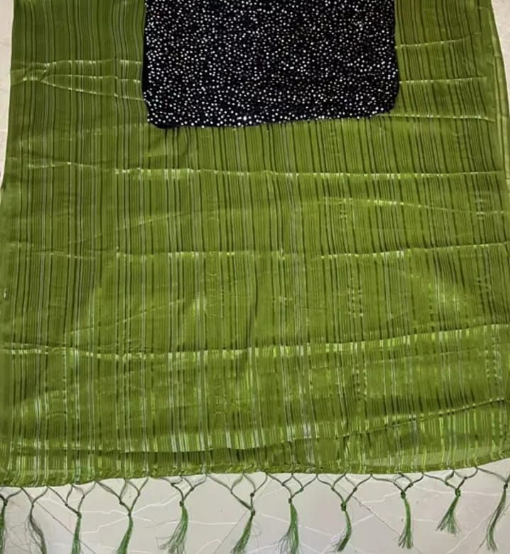 Marble Georgette Party Wear Saree with Separate Shiny Blouse