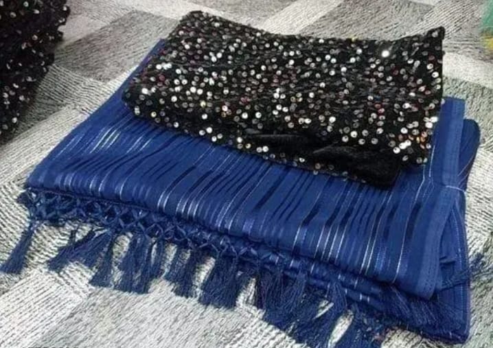 Marble Georgette Party Wear Saree with Separate Shiny Blouse