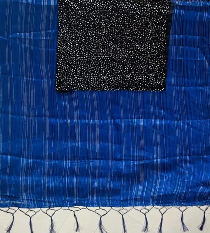 Marble Georgette Party Wear Saree with Separate Shiny Blouse