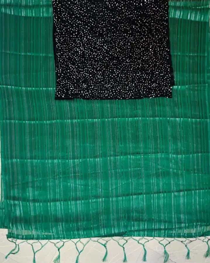 Marble Georgette Party Wear Saree with Separate Shiny Blouse