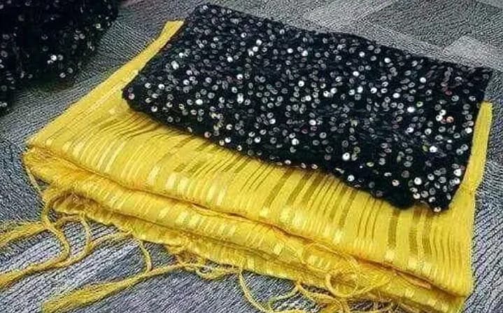 Marble Georgette Party Wear Saree with Separate Shiny Blouse