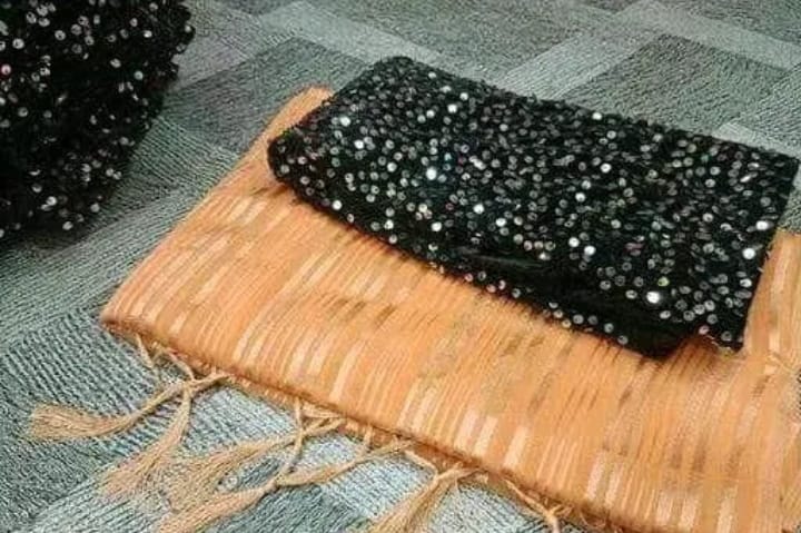 Marble Georgette Party Wear Saree with Separate Shiny Blouse