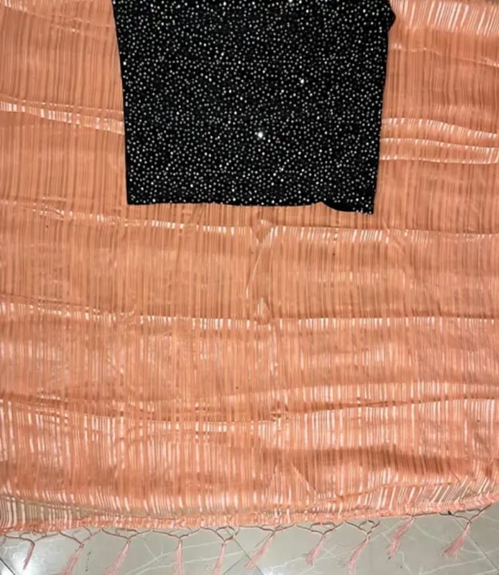 Marble Georgette Party Wear Saree with Separate Shiny Blouse