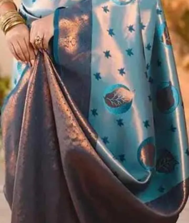 Blue Banarasi Silk Saree