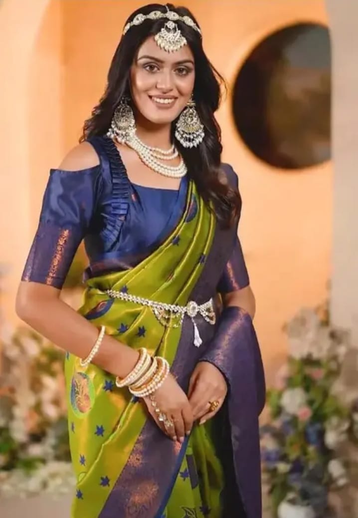 Green Banarasi Silk Saree