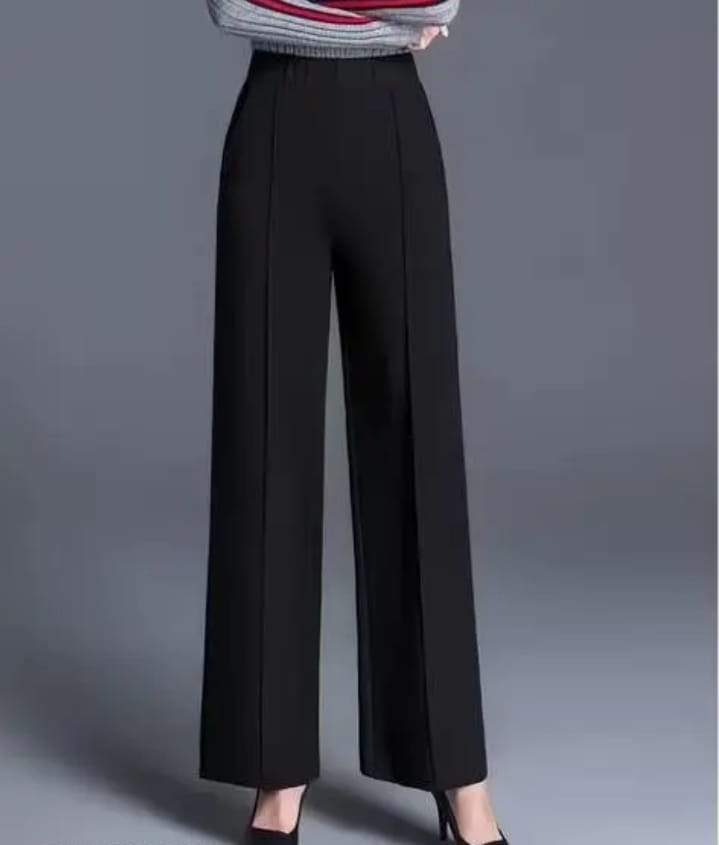 Black Trendy Retro Women’s Cotton Trousers