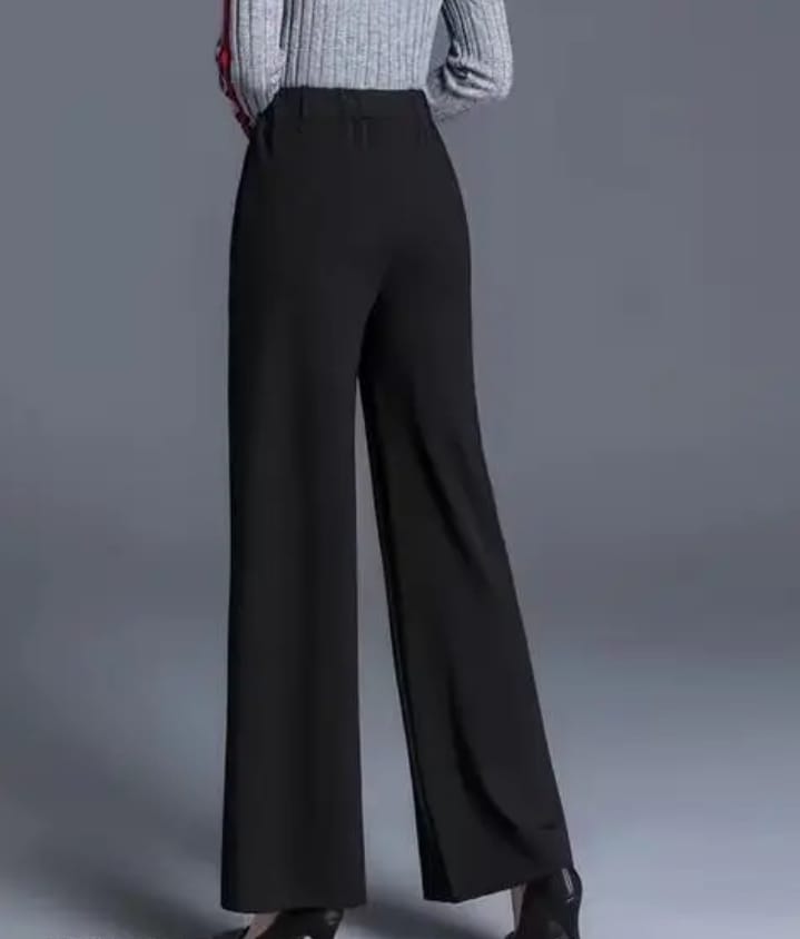 Black Trendy Retro Women’s Cotton Trousers