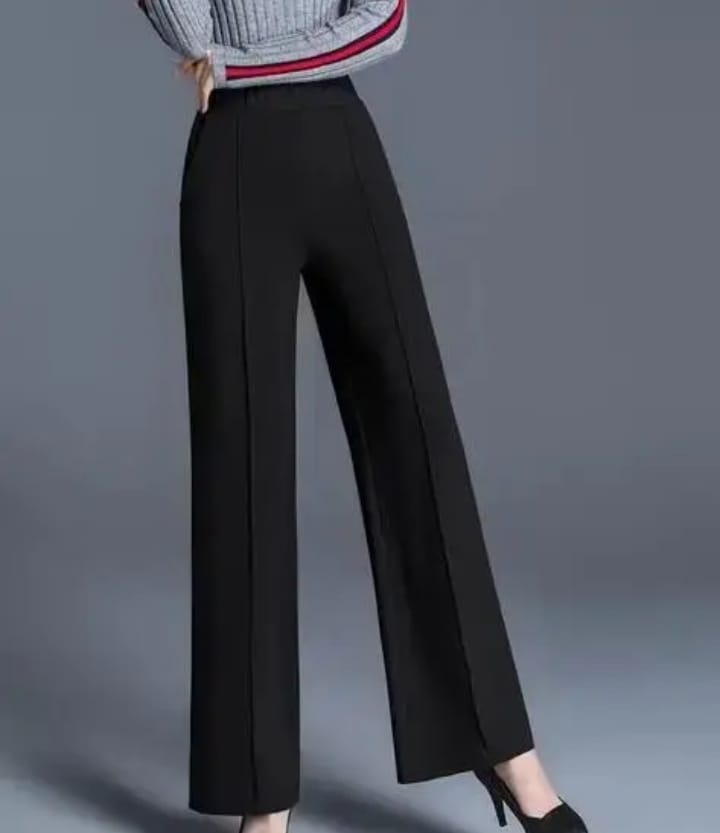 Black Trendy Retro Women’s Cotton Trousers
