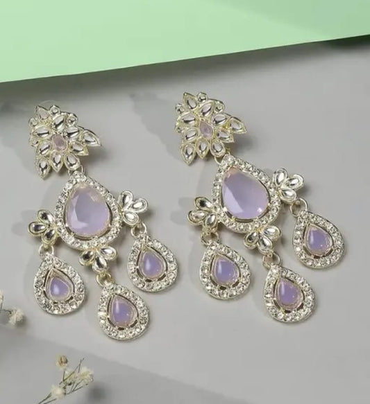 Crystal Light Purple Earring