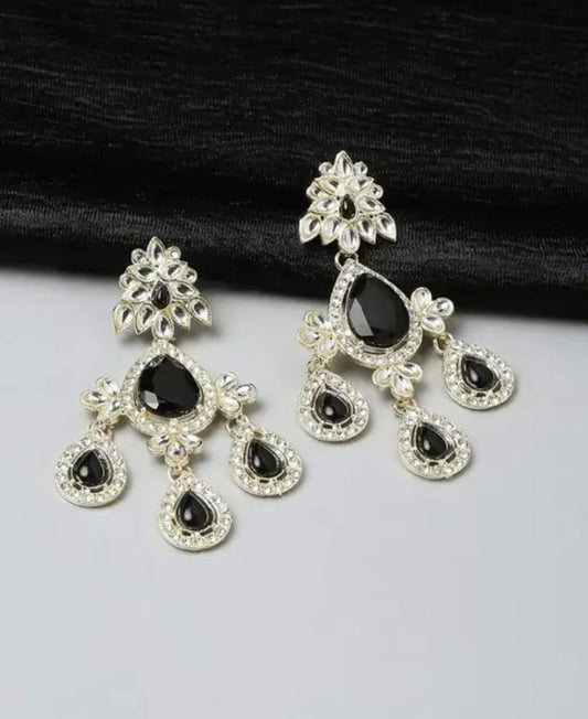 Crystal Light Black Earring