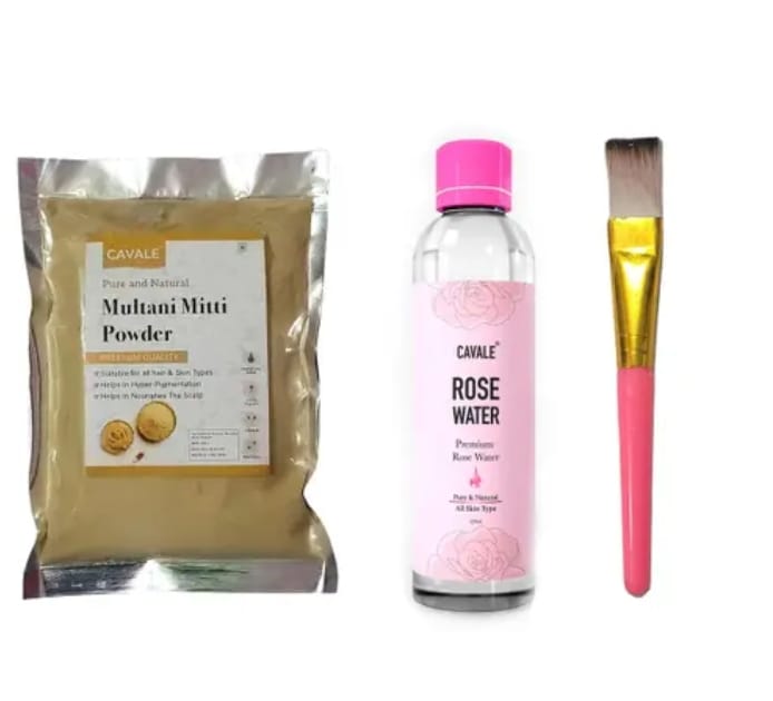 Multani Mitti &amp; Rose Water with Brush