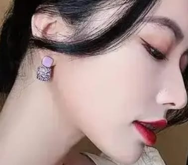 Purple Korean Earrings