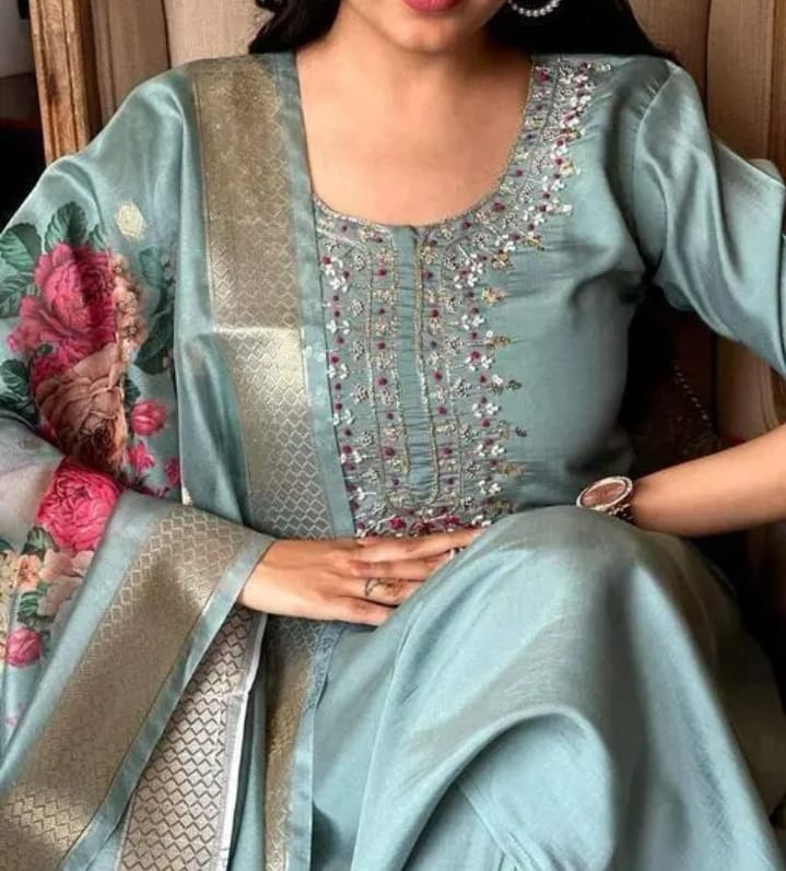 Fancy Rayon Slub Kurta Set