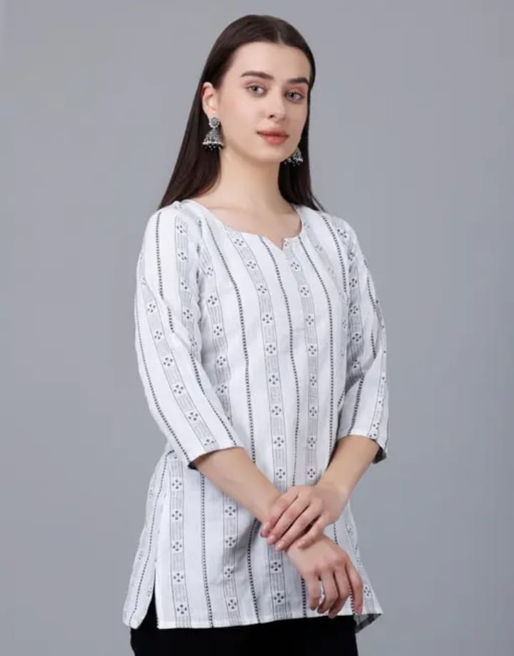 Black & White Striped Short