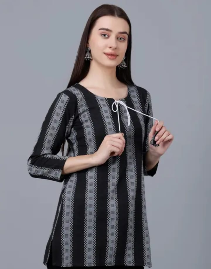 Black & White Striped Short