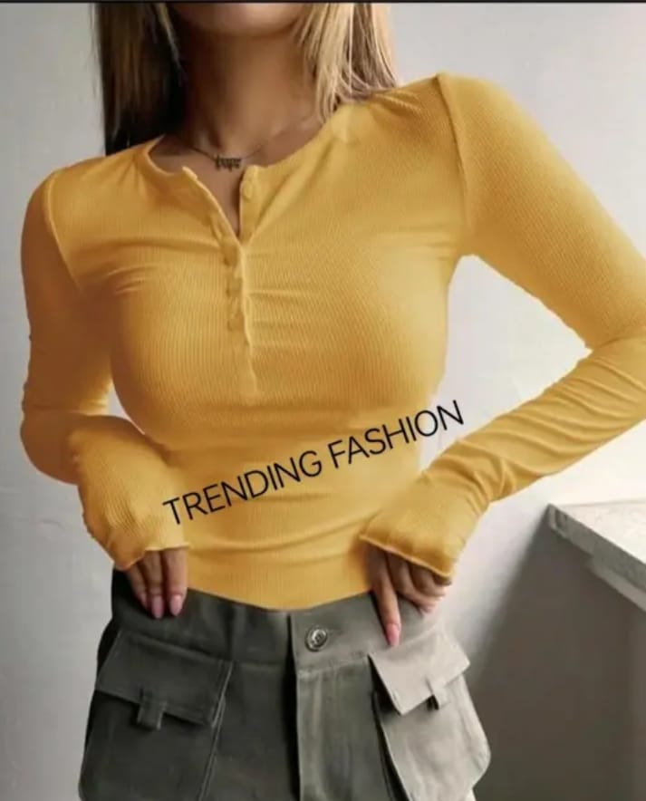 Mocha Ribbed Slim-Fit Top