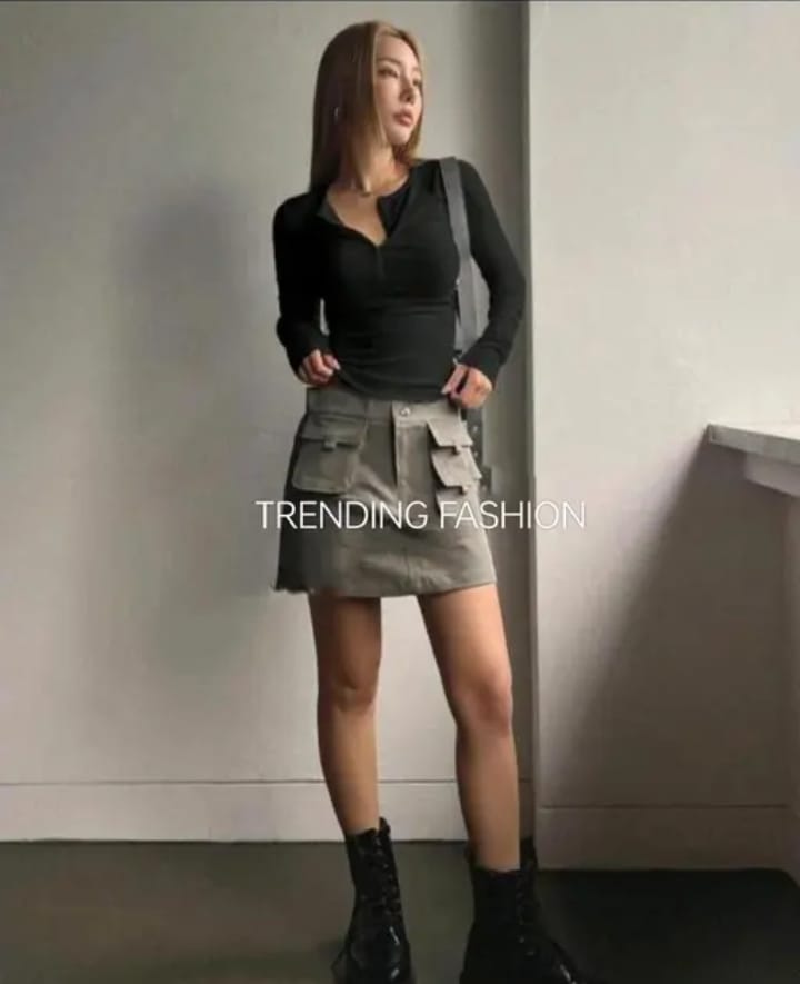 Mocha Ribbed Slim-Fit Top